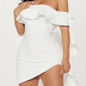 Fashion Nova Carolina Mini Dress - White XL